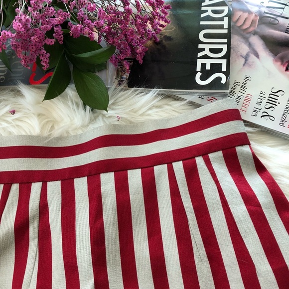 Dolce & Gabbana Red Striped Above Knees Skirt - Picture 2 of 7